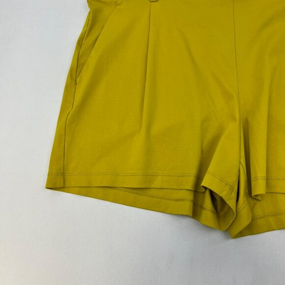 Loft Women’s Pull On Shorts High Rise Yellow Size Large New - Picture 4 of 8